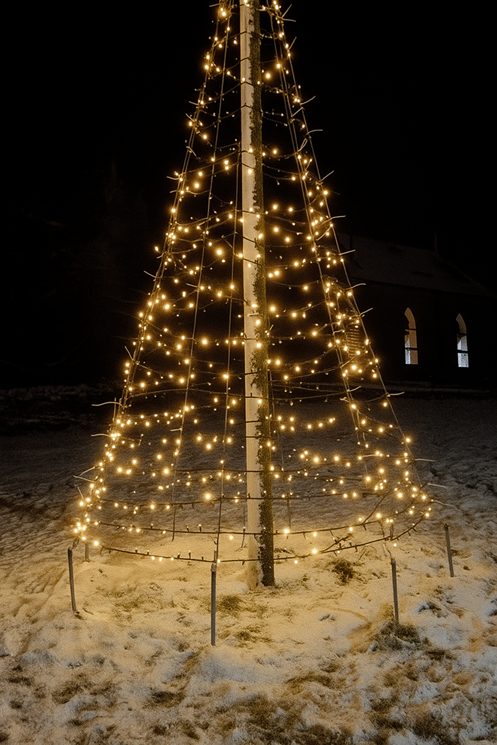 Christmas tree light switch-on